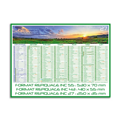 CALENDRIER BANCAIRE THEMATIQUE PAYSAGES DE REVE BLEU FONCE_INC 27_2027 - 1